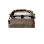 Wholesale Canvas Messenger Bag with Plaid Flap